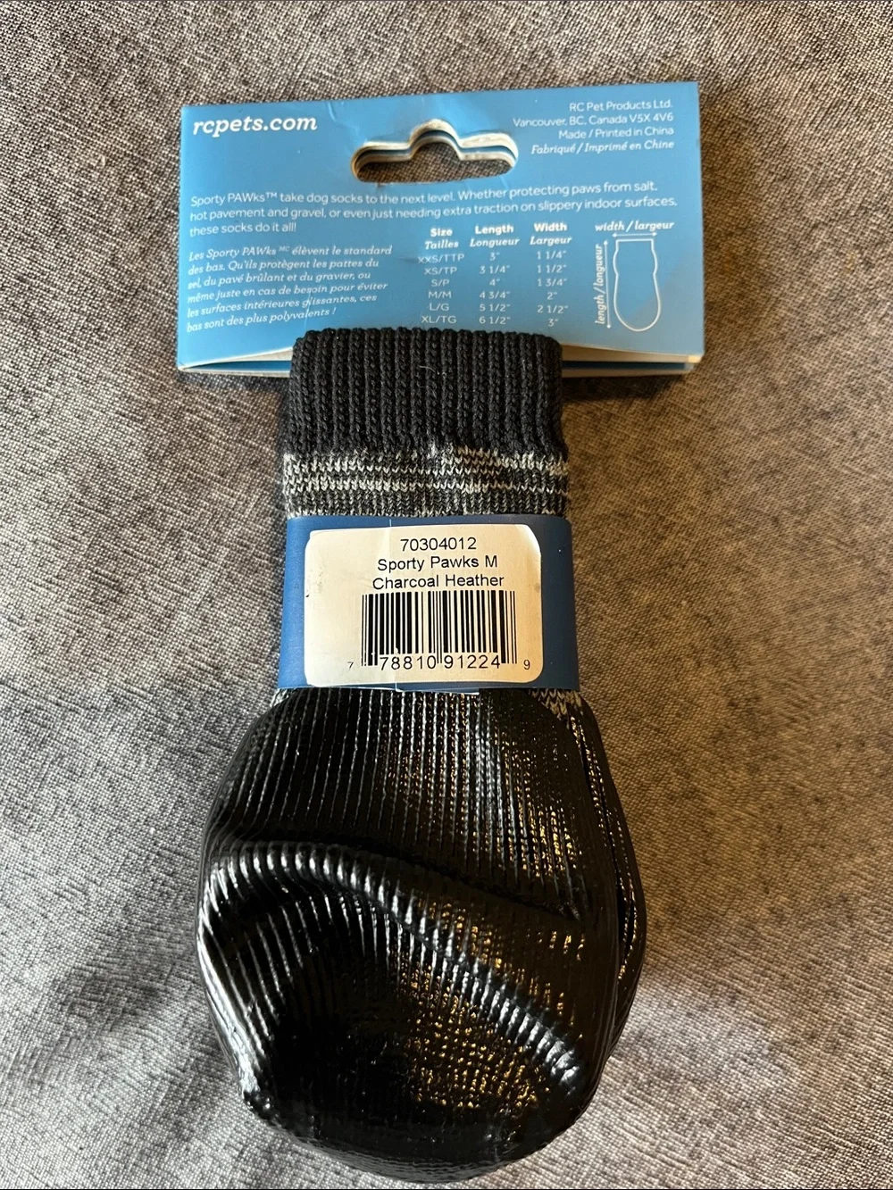 RC SPORTY PAWks Dog Socks Sz M  Length 4 3/4” Width 2”